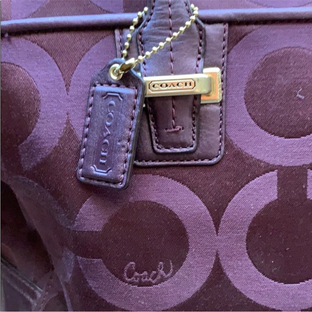 Coach F25501 Carryall plum Shoulder Tote Handbag - Picture 2 of 7